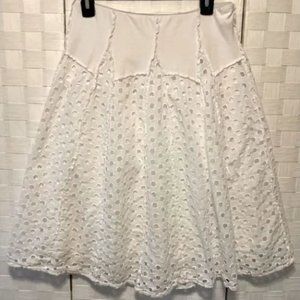 White Eyelet Skirt Medium